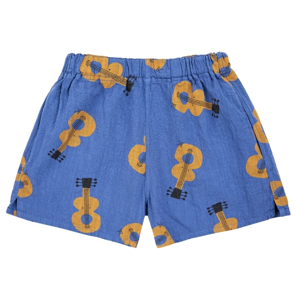 Bobo Choses Acoustic guitar all over woven shorts blue 124AC078 