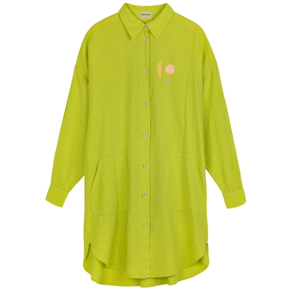 Bobo Choses Sukienka Shirt short adult zielona 124AD039