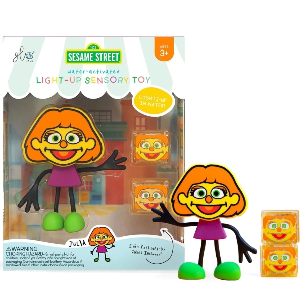 Glo Pals Julia bath character set with two glow in the water