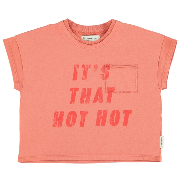Piupiuchick "Hot dog" short sleeve t-shirt terracotta SS24.JRS2422A 