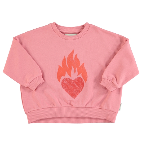 Piupiuchick Heart print sweatshirt pink SS24.FLP2401 