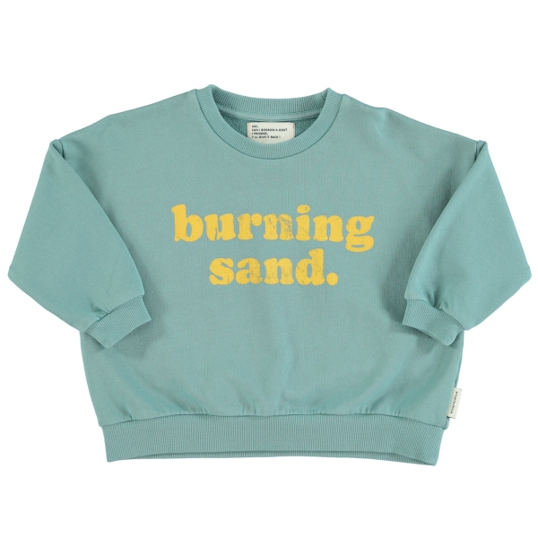 Piupiuchick Burning sand sweatshirt green SS24.