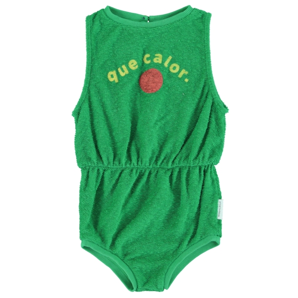 Piupiuchick Que calor playsuit green SS24.