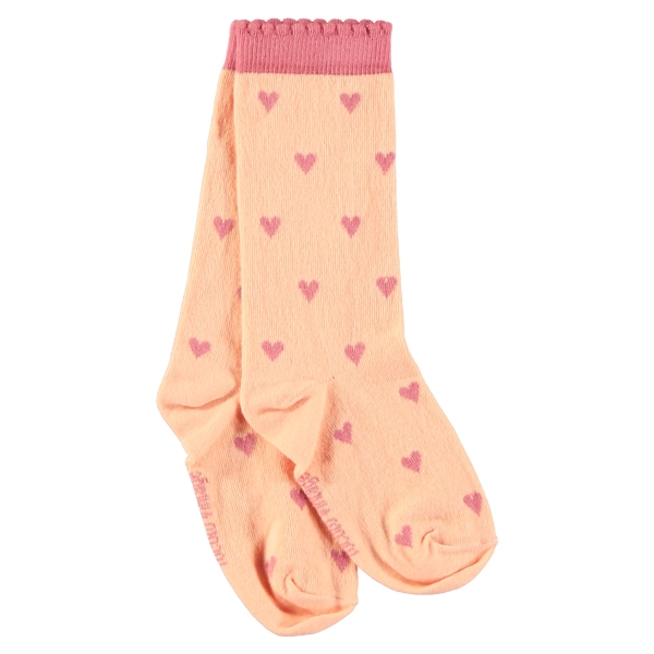 Tocoto Vintage Hearts socks pink S70724 