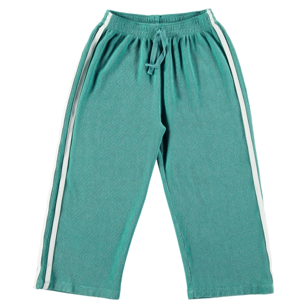 Tocoto Vintage Spodnie Fleece side stripes zielone S15524