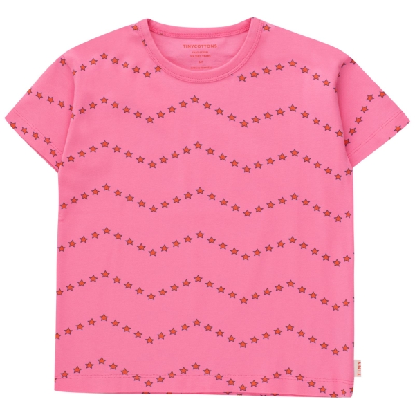 Tiny Cottons Koszulka Zigzag dark pink SS24-033-M52
