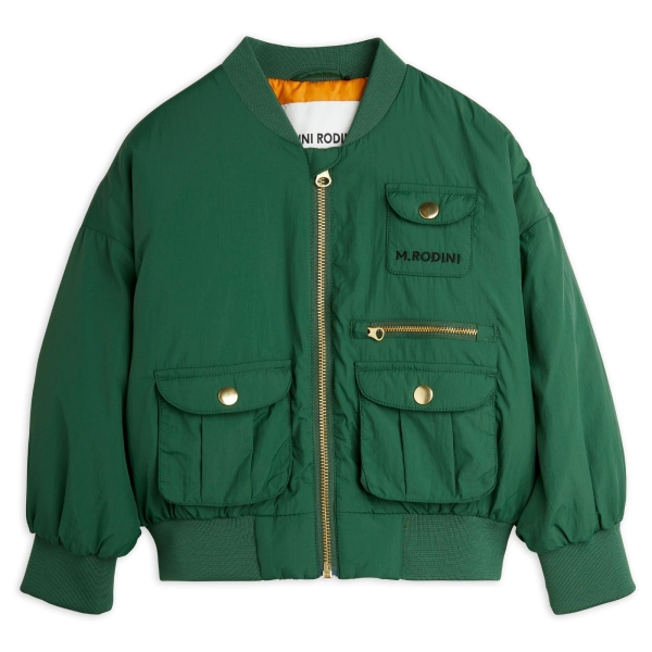 Mini Rodini Nylon basketball jacket green 2421010275 