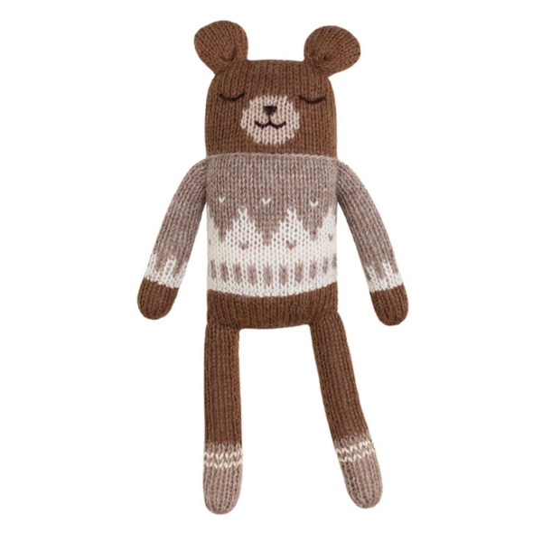 Main Sauvage Teddy knit toy with jacquard sweater 3760281701665 