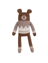 Main Sauvage Teddy knit toy with jacquard sweater 3760281701665 