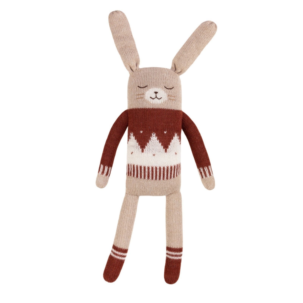 Main Sauvage Bunny knit toy with jacquard sweater 3760281701672