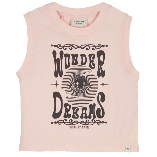 Finger in the nose Janet sleeveless tee cloud pink dreams