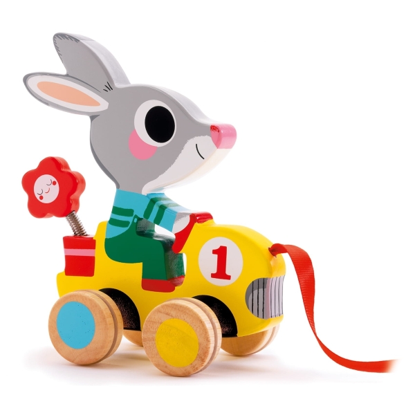 Djeco Wooden pulling toy Bunny DJ06225 
