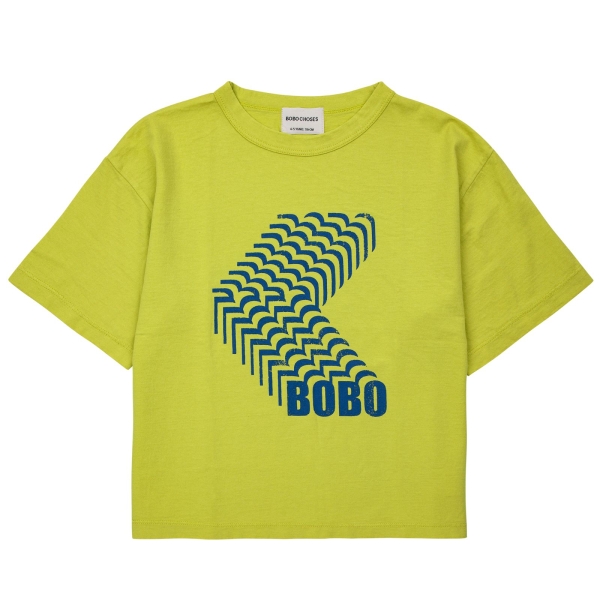 Bobo Choses Bobo shadow short sleeve t-shirt green 124AC013 