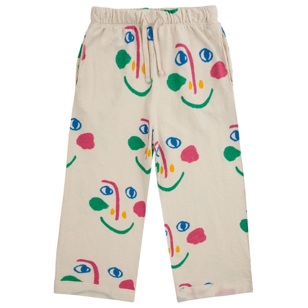 Bobo Choses Smiling mask all over pants off white 124AC106 