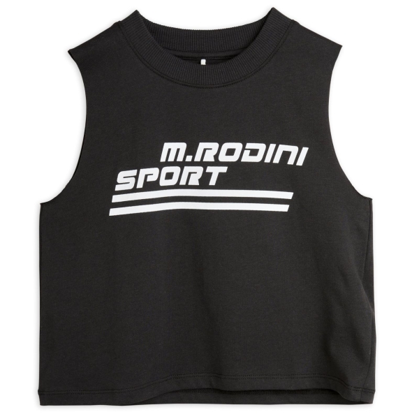 Camiseta de tirantes Mini Rodini Sport sp negra 2422011499