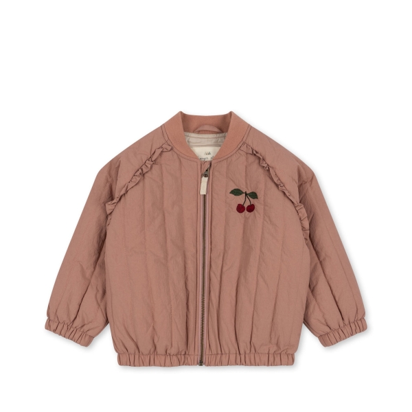 Juno frill bomber jacket cameo brown