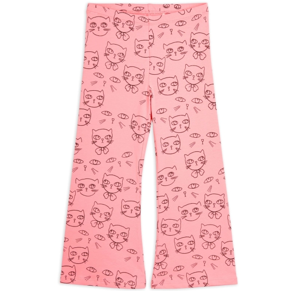Mini Rodini Cathlethes aop flared trousers pink 2423012828 