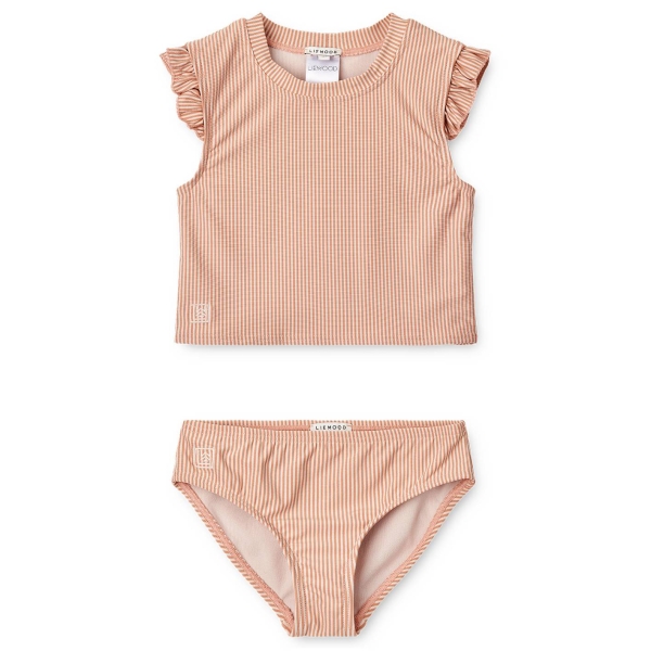 Liewood Judie Streifen Bikini Set Toskana rosa/sandfarben LW18956