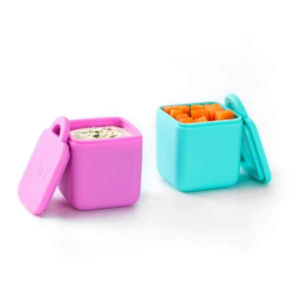 Omielife OMIEDIP Set of 2 dip containers pink/teal