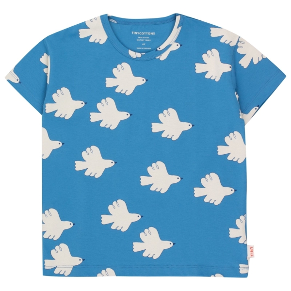 Tiny Cottons Tauben-T-Shirt blau SS24-007-N19