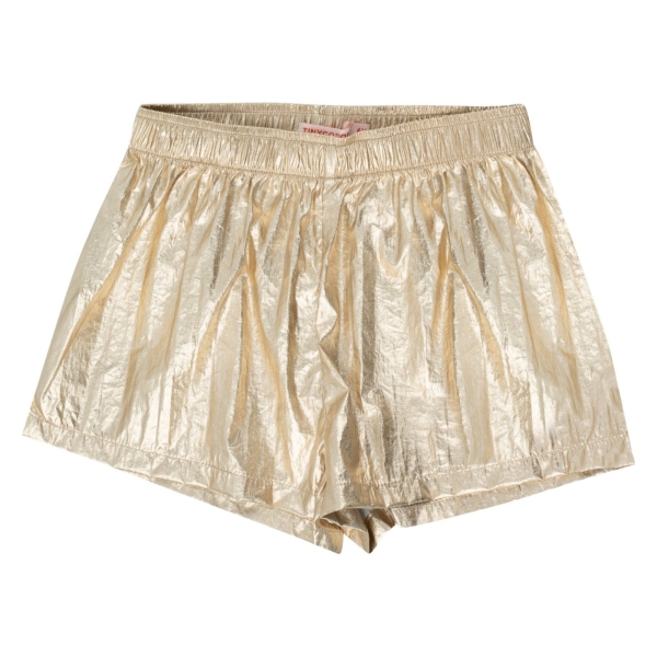 Tiny Cottons Shiny shorts gold SS24-244-N52 
