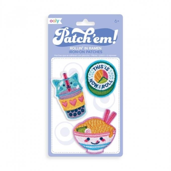 OOLY Rolling in ramen Parches planchables "Patch em" 171-012