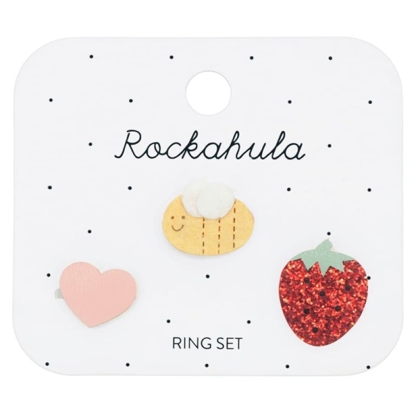 Rockahula Kids Set of 3 rings Strawberry fair Y220R 