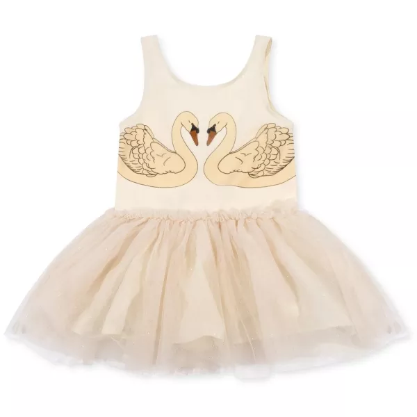 Konges Slojd Fairy ballerina strap dress buttercream glitter