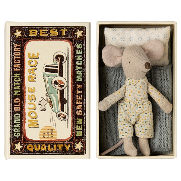 Maileg Little brother mouse in matchbox 17-4101-00
