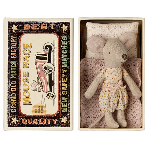 Maileg Little sister mouse in matchbox 17-4100-00