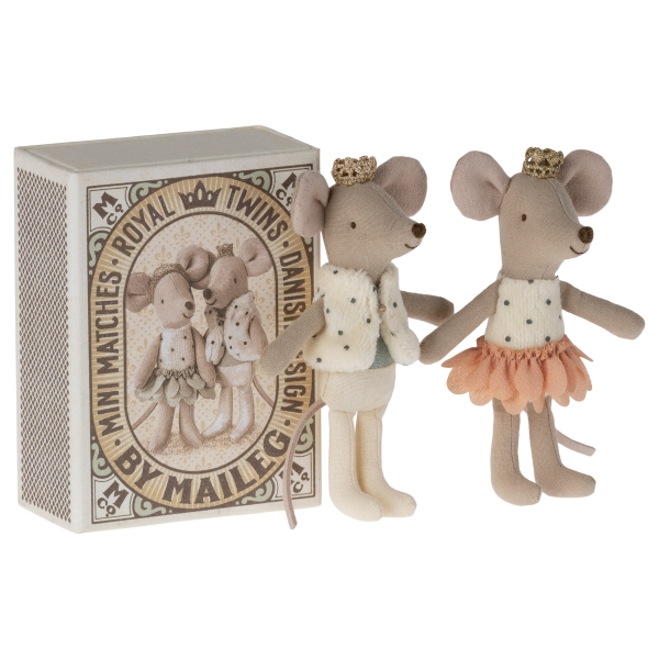 Maileg Royal twins mice little sister and brother in box