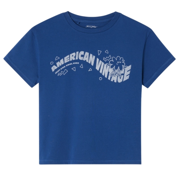 American Vintage Fizvalley T-Shirt bleu roi vintage