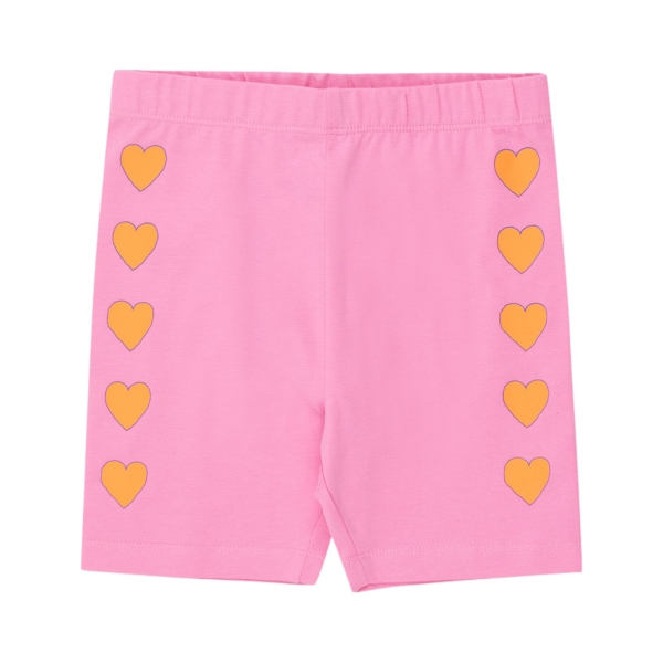 Tiny Cottons Hearts biker leggings pink SS24-091-M16 