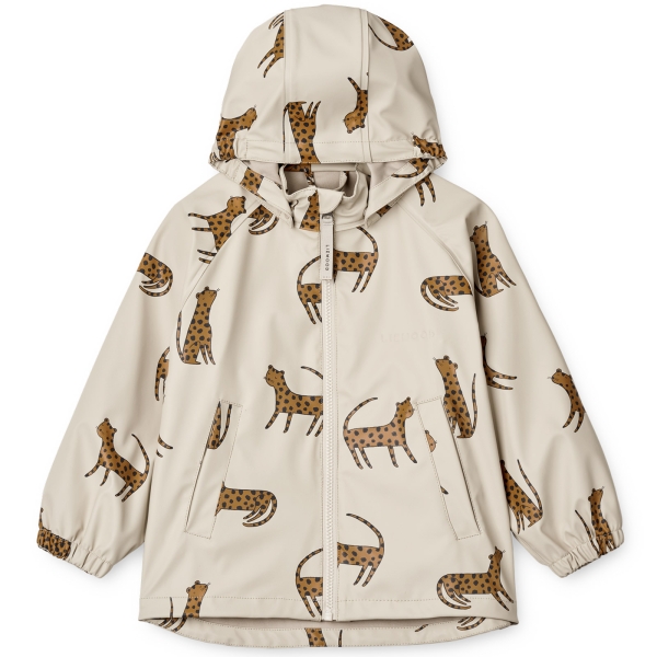 Liewood Moby rain jacket leopard/sandy LW18787
