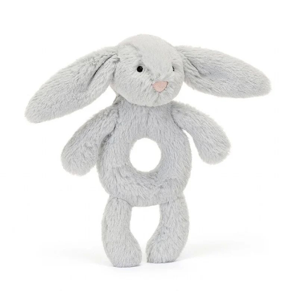 Jellycat Rabbit Rattle toy silver 18cm BRR4BS