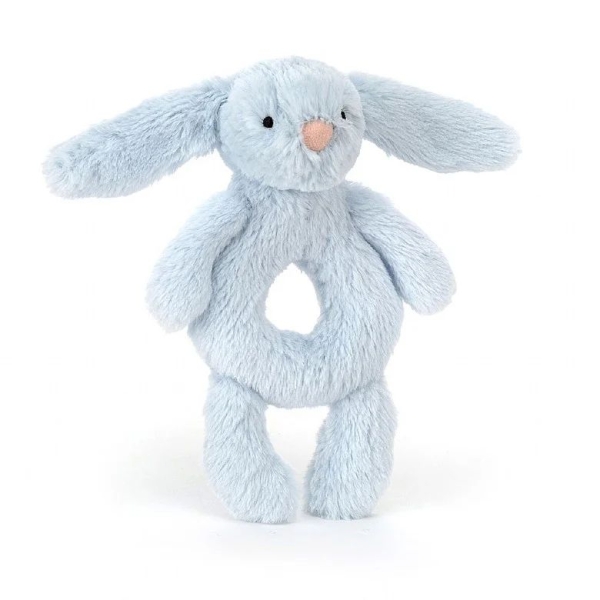 Jellycat Rabbit Rattle toy light blue 18cm BRR4BB