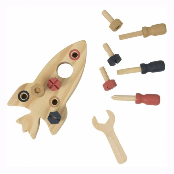 Egmont Toys Juguete de madera cohete manual 511154