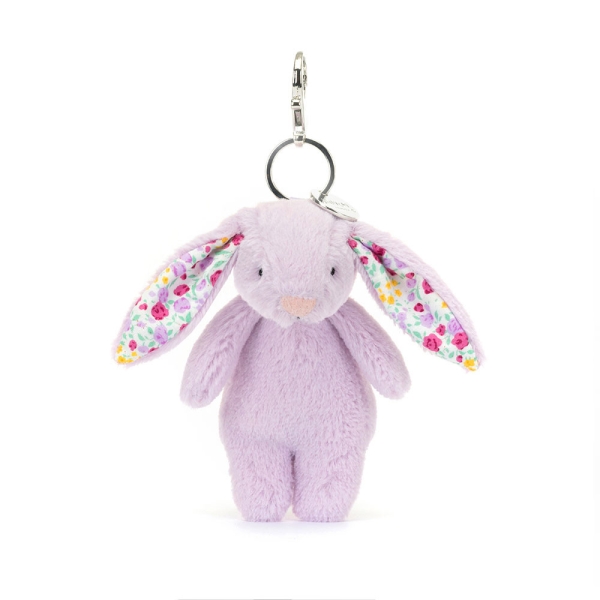 Jellycat Purple bunny with flowery ears keyring 17cm BL4LBC