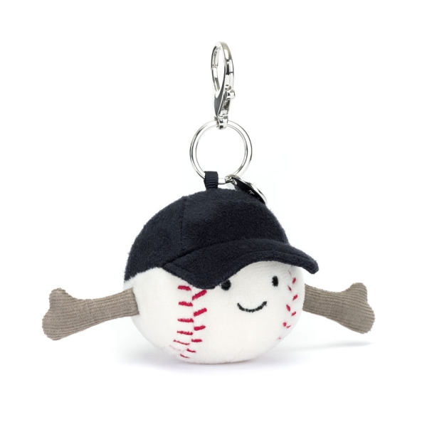 Jellycat Amusable baseball keyring 12cm AS4BSBC