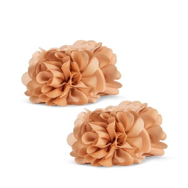 Konges Slojd 2 packs de pinces à cheveux fleuries sable brésilien KS101125
