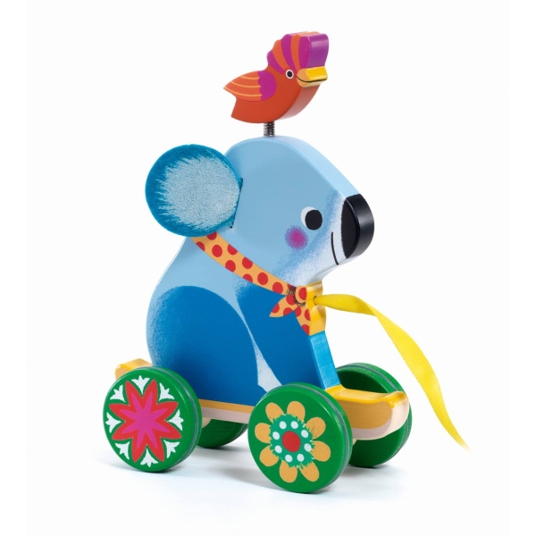 Djeco Drewniana zabawka do ciągnięcia Koala DJ06245 