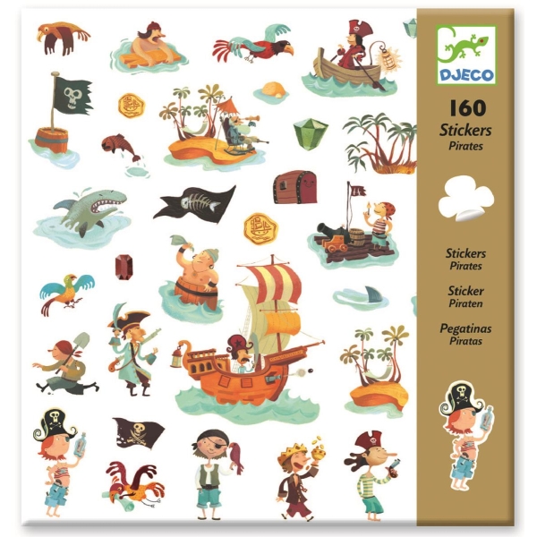 Djeco Set of 160 Pirate stickers DJ08839 