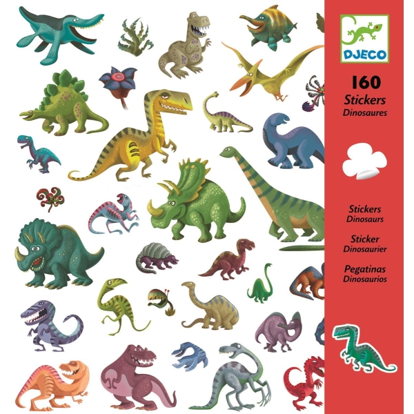 Djeco Set de pegatinas de Dinosaurios DJ08843