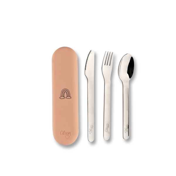 Citron Stainless steel cutlery set unicorn blush pink cutlery_set_silicone_blush_pink 
