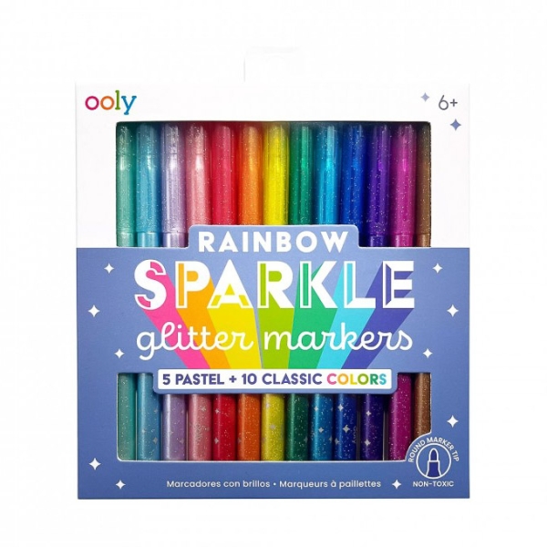 OOLY Rainbow sparkle glitter markers 130-113