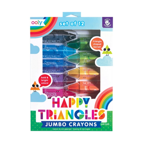 OOLY Happy Triangles Jumbo Crayons 133-107
