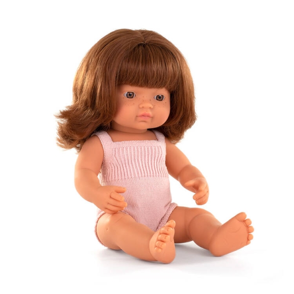 Miniland Lalka dziewczynka Europejka rude włosy 38cm 31280