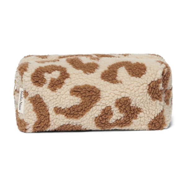 Studio Noos Kosmetyczka Leopard teddy wielobarwna  