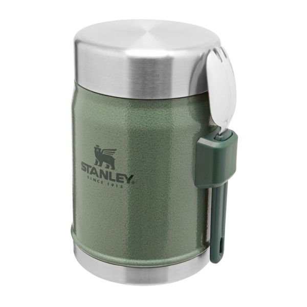 Stanley Classic food thermos with spoon 0,4L Hammertone green 10-09382-004 