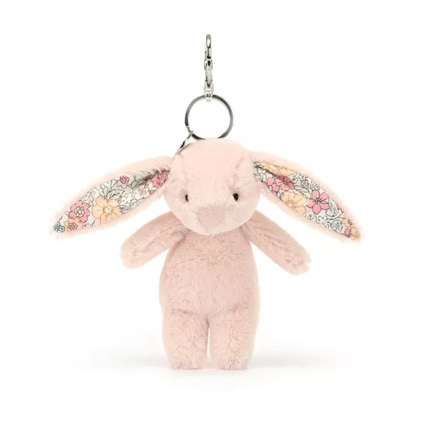 Jellycat Bunny keyring with flowery ears powder pink 17cm